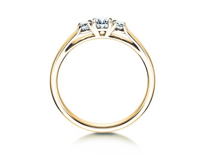 Verlovingsring 3 Stones in 14K geelgoud met Lab-grown diamanten 0,40ct E/VS