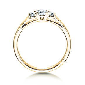Verlovingsring 3 Stones in 14K geelgoud met Lab-grown diamanten 0,40ct E/VS
