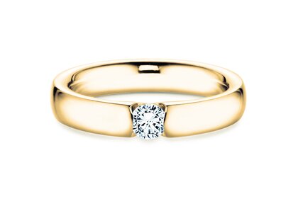 Verlovingsring Destiny in 14K geelgoud met diamant 0,20ct H/SI