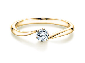 Verlovingsring Devotion in 14K geelgoud met Lab-grown diamant 0,25ct E/VS