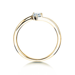 Verlovingsring Devotion in 14K geelgoud met Lab-grown diamant 0,25ct E/VS