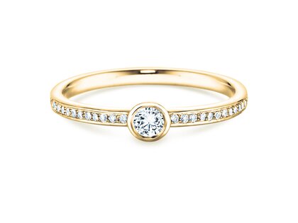 Verlovingsring Eternal Pavé in 14K geelgoud met diamanten 0,70ct G/SI
