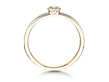 Verlovingsring Eternal Pavé in 14K geelgoud met diamanten 0,70ct G/SI