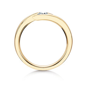Verlovingsring Twist in 9K geelgoud met diamant 0,30ct H/SI