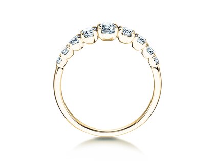 Verlovingsring 9 Diamonds in 14K geelgoud met diamanten 0,43ct G/SI