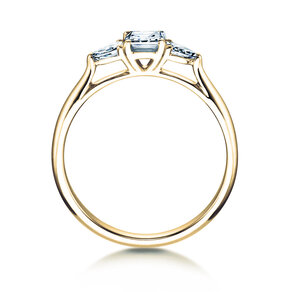 Verlovingsring Vivid Asscher in 14K geelgoud met diamanten 0,53ct G/SI
