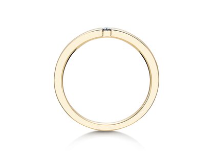Verlovingsring Infinity in 14K geelgoud met diamant 0,03ct H/SI