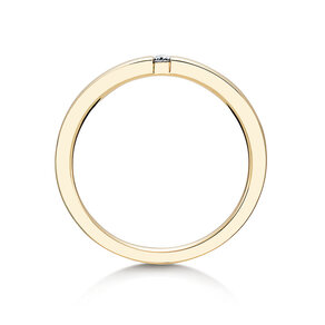 Verlovingsring Infinity in 14K geelgoud met diamant 0,03ct H/SI