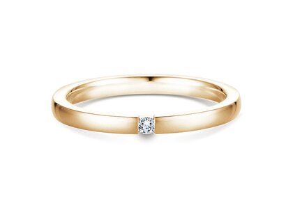 Verlovingsring Infinity in 14K geelgoud met diamant 0,07ct H/SI