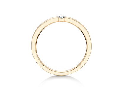 Verlovingsring Infinity in 14K geelgoud met diamant 0,07ct H/SI