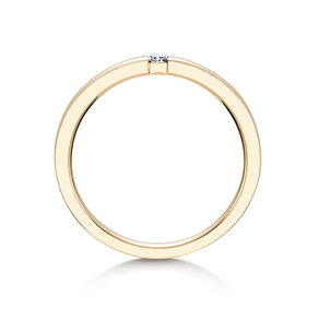 Verlovingsring Infinity in 14K geelgoud met diamant 0,07ct H/SI
