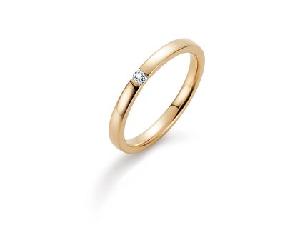 Verlovingsring Infinity in 14K geelgoud met diamant 0,07ct H/SI