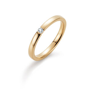Verlovingsring Infinity in 14K geelgoud met diamant 0,07ct H/SI