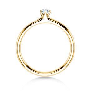 Verlovingsring Classic 6 in 18K geelgoud met diamant 0,10ct H/SI