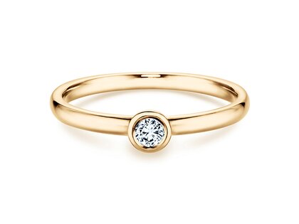 Verlovingsring Eternal in 14K geelgoud met diamant 0,10ct H/SI