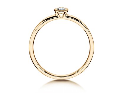 Verlovingsring Eternal in 14K geelgoud met diamant 0,10ct H/SI