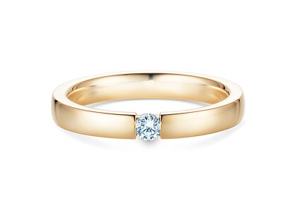 Verlovingsring Infinity in 18K geelgoud met diamant 0,10ct H/SI