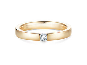 Verlovingsring Infinity in 14K geelgoud met diamant 0,10ct H/SI