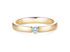 Verlovingsring Infinity in 18K geelgoud met diamant 0,10ct H/SI