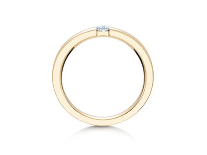 Verlovingsring Infinity in 18K geelgoud met diamant 0,10ct H/SI