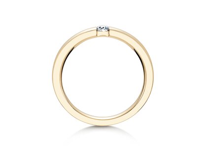 Verlovingsring Infinity in 14K geelgoud met diamant 0,10ct H/SI