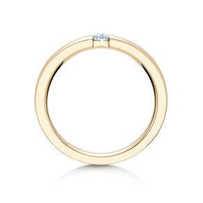 Verlovingsring Infinity in 18K geelgoud met diamant 0,10ct H/SI