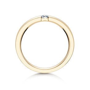 Verlovingsring Infinity in 14K geelgoud met diamant 0,10ct H/SI