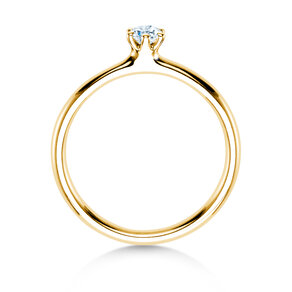 Verlovingsring Classic 6 in 14K geelgoud met diamant 0,15ct H/SI
