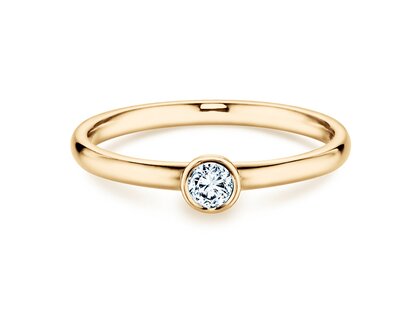 Verlovingsring Eternal in 14K geelgoud met diamant 0,15ct H/SI