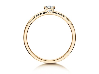 Verlovingsring Eternal in 14K geelgoud met diamant 0,15ct H/SI