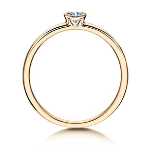 Verlovingsring Eternal in 14K geelgoud met diamant 0,15ct H/SI