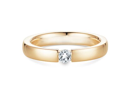 Verlovingsring Infinity in 14K geelgoud met diamant 0,15ct H/SI