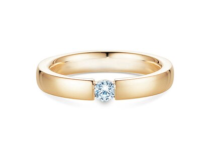 Verlovingsring Infinity in 14K geelgoud met diamant 0,15ct H/SI