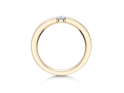 Verlovingsring Infinity in 14K geelgoud met diamant 0,15ct H/SI