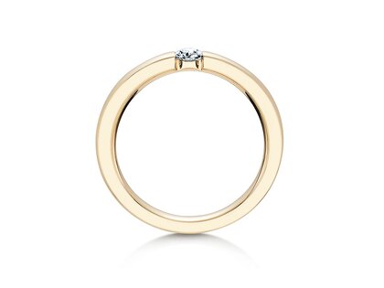 Verlovingsring Infinity in 14K geelgoud met diamant 0,15ct H/SI
