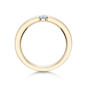 Verlovingsring Infinity in 14K geelgoud met diamant 0,15ct H/SI