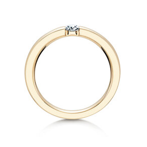 Verlovingsring Infinity in 14K geelgoud met diamant 0,15ct H/SI