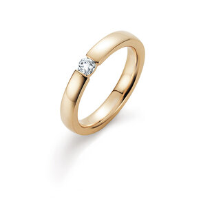 Verlovingsring Infinity in 14K geelgoud met diamant 0,15ct H/SI