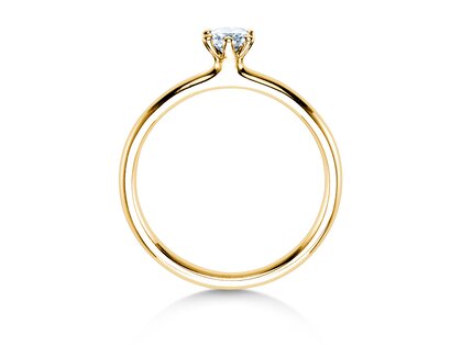 Verlovingsring Classic 6 in 18K geelgoud met diamant 0,25ct D/IF