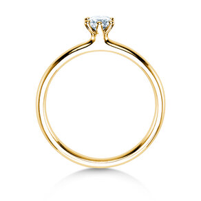 Verlovingsring Classic 6 in 18K geelgoud met diamant 0,25ct D/IF