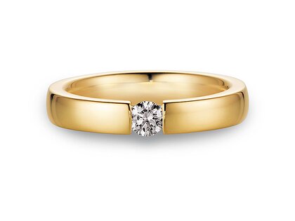 Verlovingsring Infinity in 14K geelgoud met Lab-grown diamant 0,25ct E/VS