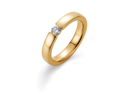 Verlovingsring Infinity in 14K geelgoud met Lab-grown diamant 0,25ct E/VS