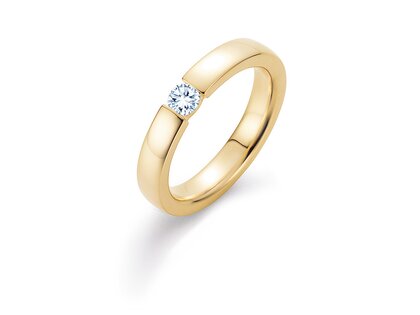 Verlovingsring Infinity in 18K geelgoud met diamant 0,30ct H/SI