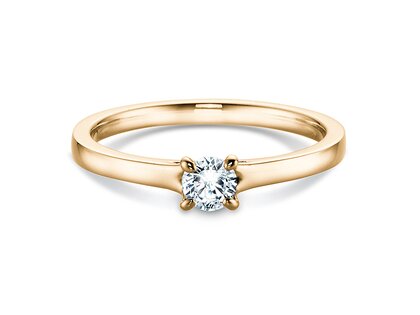 Verlovingsring Modern in 14K geelgoud met diamant 0,30ct G/SI