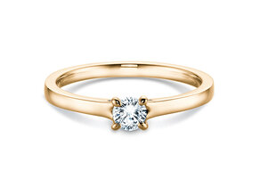 Verlovingsring Modern in 14K geelgoud met diamant 0,30ct G/SI