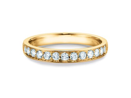 Verlovingsring Alliance-/Eternityring in 18K geelgoud met diamanten 0,39ct G/SI
