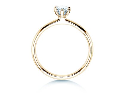 Verlovingsring Classic 6 in 14K geelgoud met diamant 0,40ct H/SI
