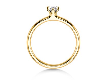 Verlovingsring Classic 6 in 14K geelgoud met diamant 0,40ct H/SI