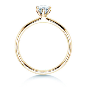 Verlovingsring Classic 6 in 14K geelgoud met diamant 0,40ct H/SI