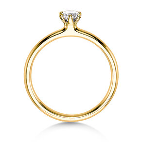 Verlovingsring Classic 6 in 14K geelgoud met diamant 0,40ct H/SI